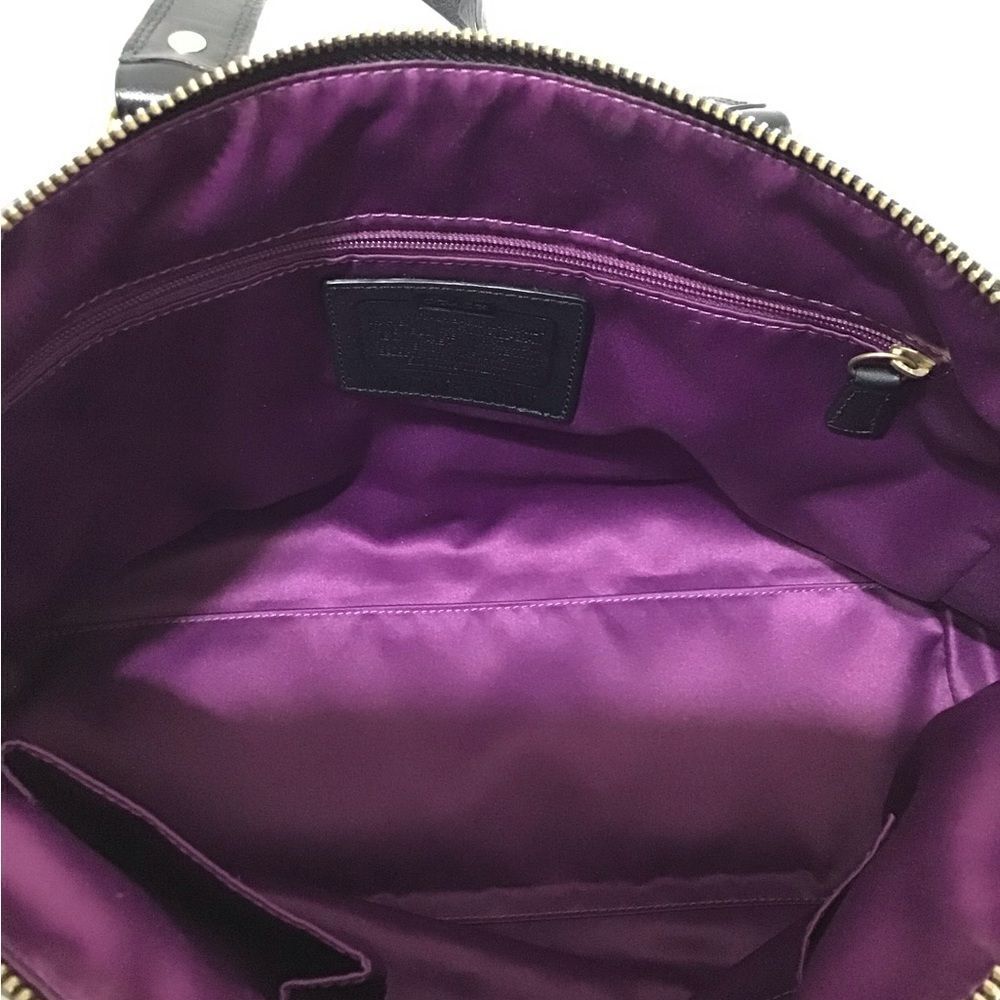 Coach Nancy Black Silver Studs Leather Shoulder Crossbody Bag - Picture 11 of 12